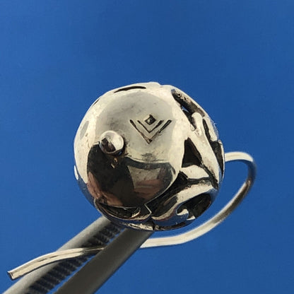 Silpada 925 Sterling Silver Open Scroll Balinese Style Ball Drop Dangle Earrings