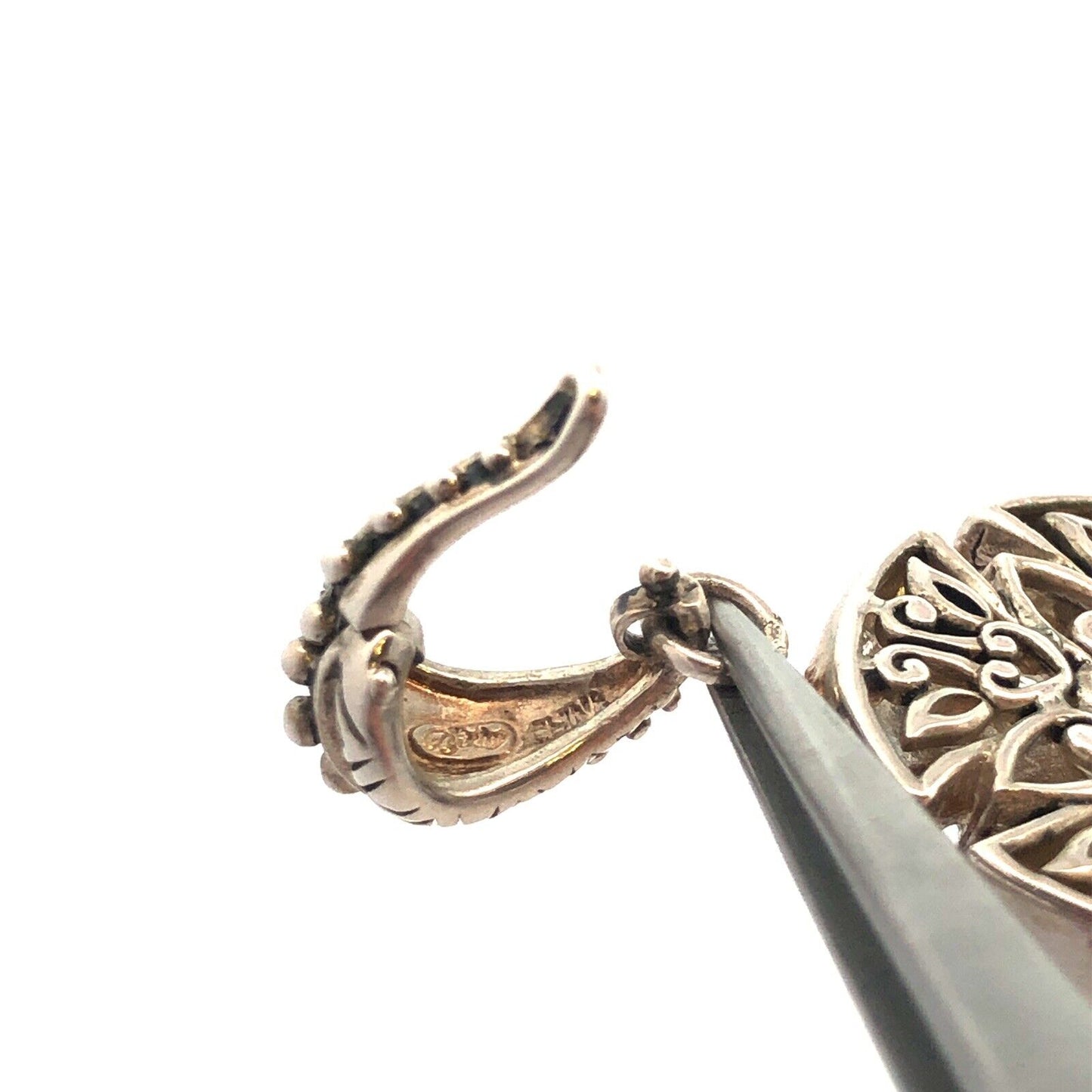 Designer Baby 925 Silver 18K Gold Blue White Topaz Statement Enhancer Pendant