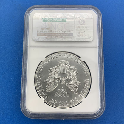 2015 American Silver Eagle 999 Fine 1 Oz Silver NGC MS69 First Release Eagle Lab