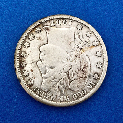 1907 O Silver Barber Half Dollar Better Key Date New Orleans Coin Rare Scarce
