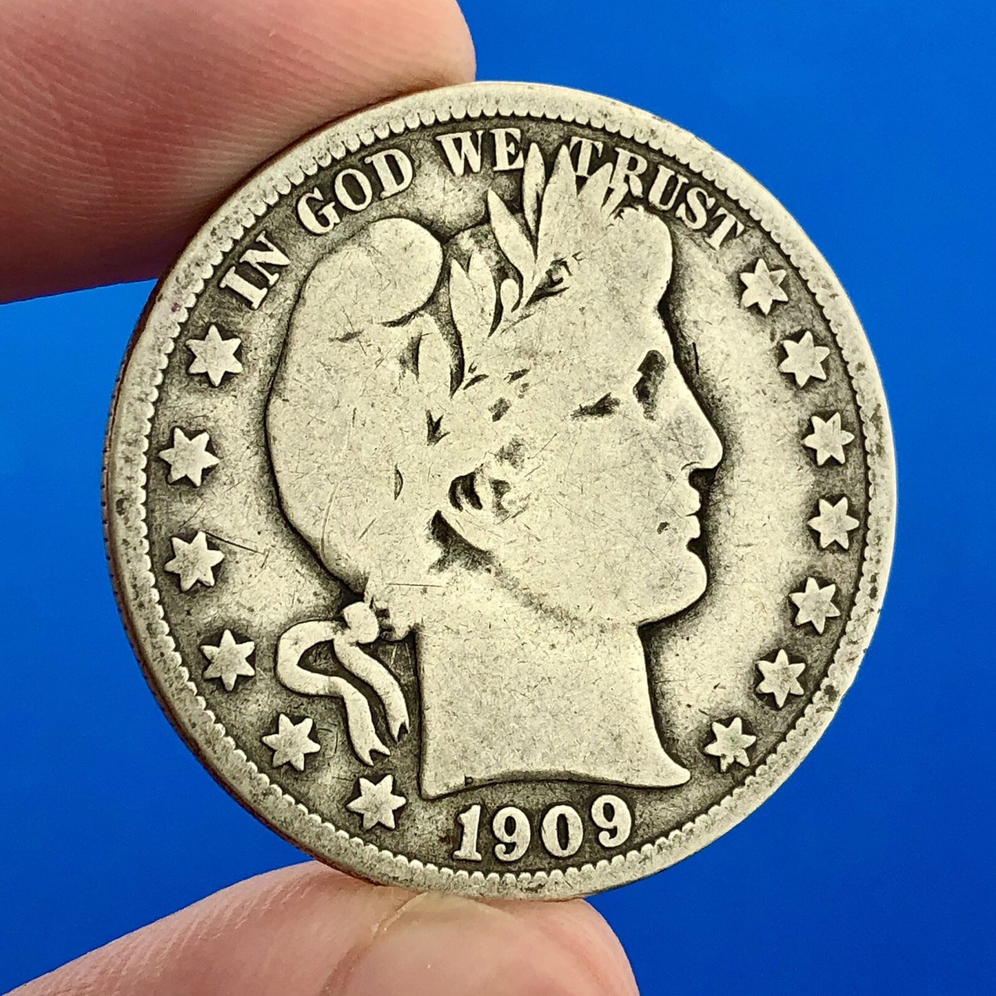 1909 P Silver Barber Half Dollar Better Key Date New Orleans Coin Rare Scarce