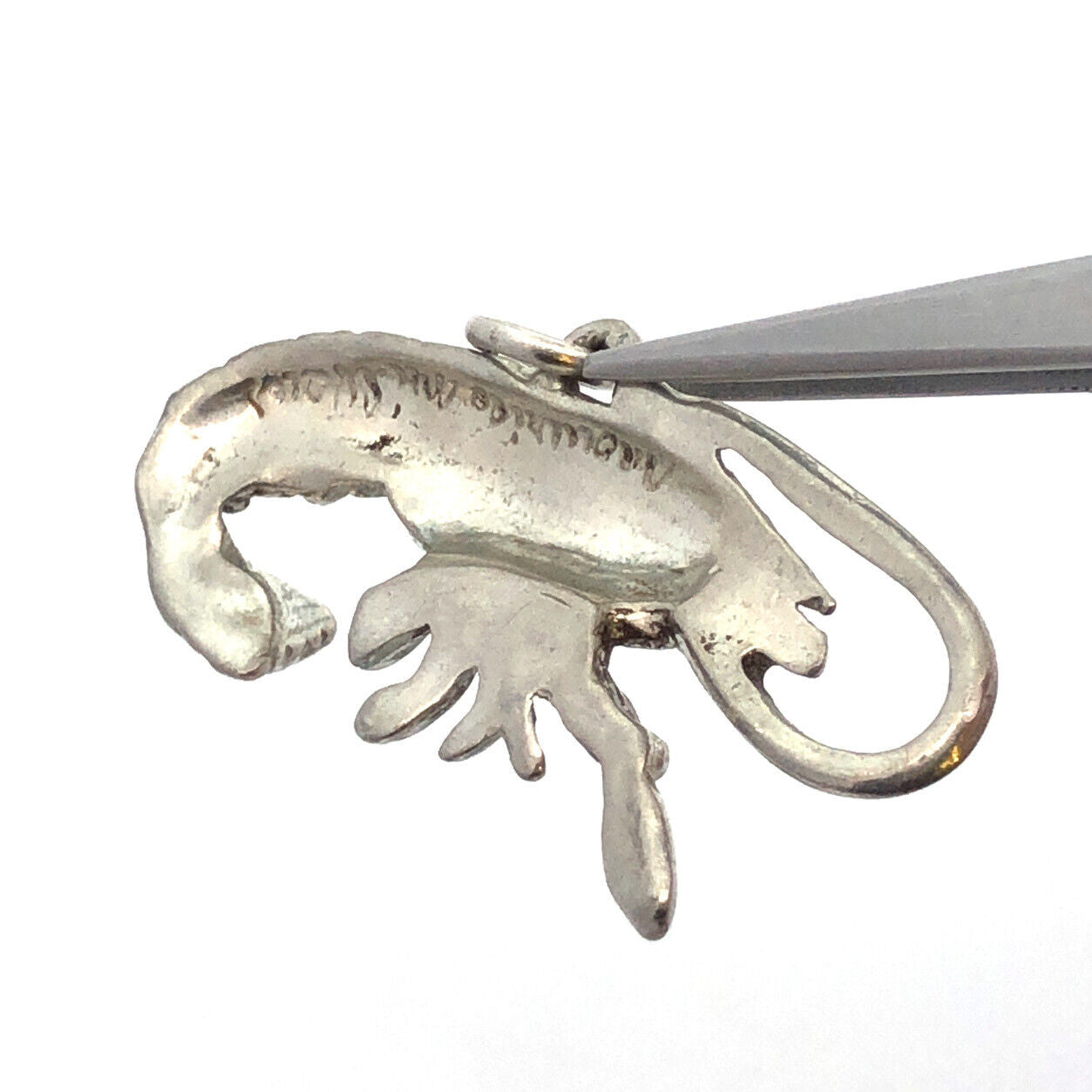 Designer Maurice Milleur Pewter Louisiana Collection Shrimp Charm Pendant