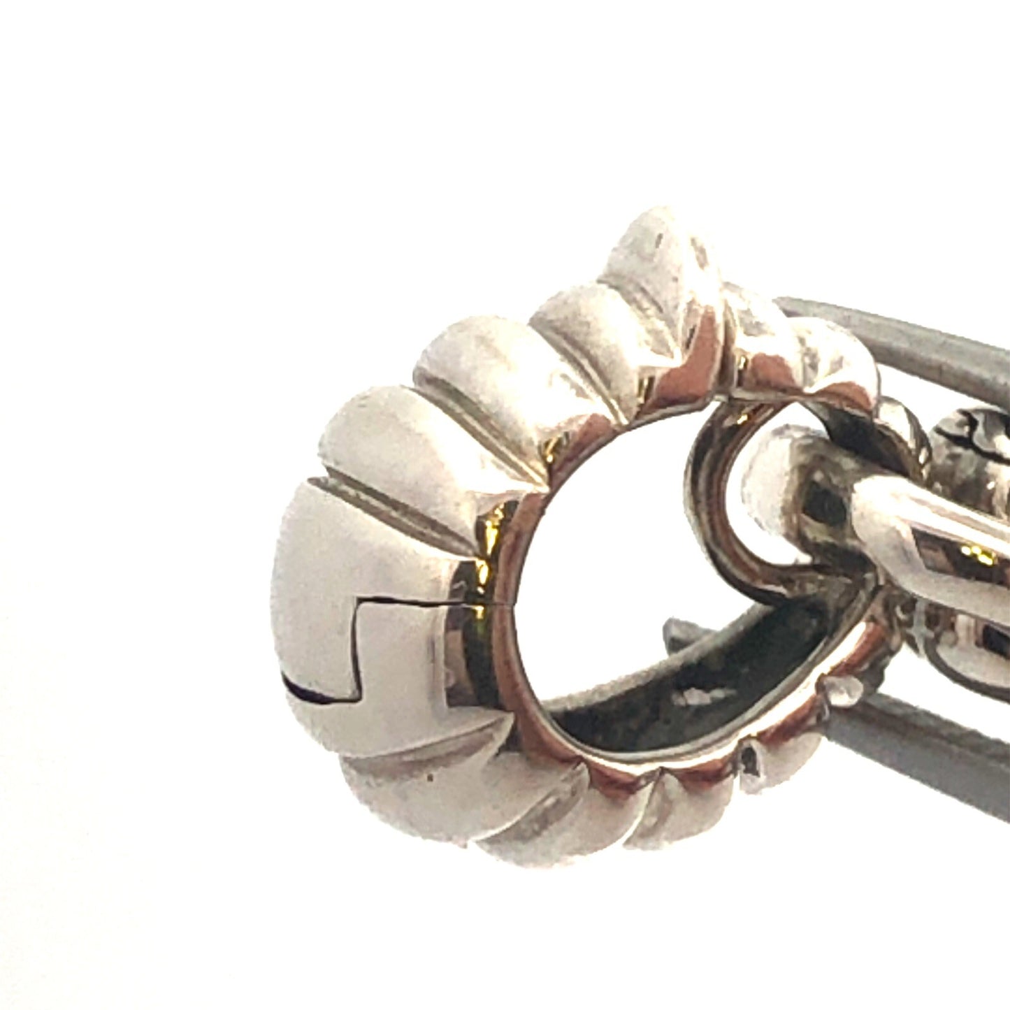 John Hardy JH 925 Sterling Silver Cushion Cut Hematite Enhancer Pendant