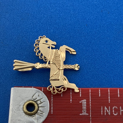 1989 Michael Anthony Ma 14K Yellow Gold Carousel Merry Go Round Horse Pendant