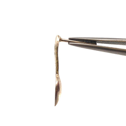 Vintage 925 Sterling Silver Fork Spoon Utensils Cookware Drop Stud Earrings