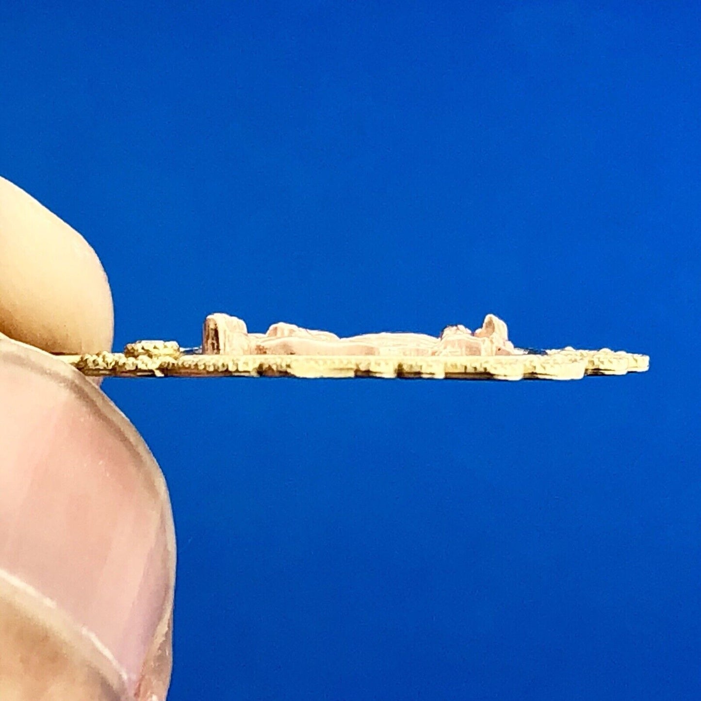 Vintage 10K Yellow White Rose Gold Diamond Oval Filigree Mother Mary Pendant