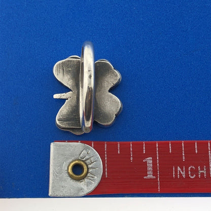 Vintage Sterling Silver 925 Abalone Butterfly Statement Cocktail Ring