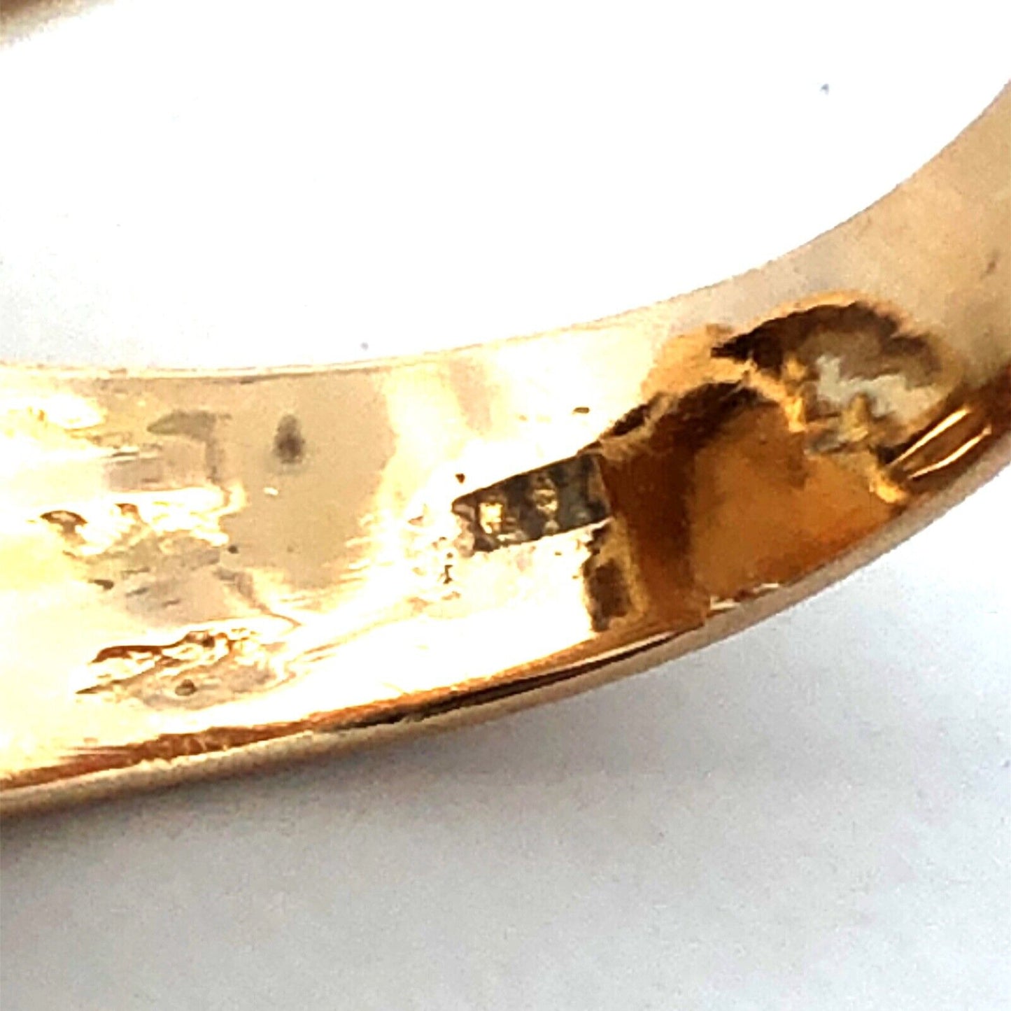 Vintage 14K Yellow Gold Oval Citrine Modernist Statement Cocktail Ring