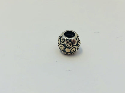 Authentic Pandora Dots And Swirls Sterling Silver 925 Charm 790161 Retired
