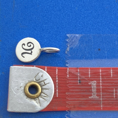 Designer PST 925 Sterling Silver Initial N Letter Square Pendant Charm