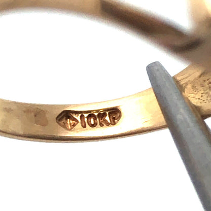 Designer 10K Yellow Gold Round Black Onyx White Topaz Cat Pet Ring