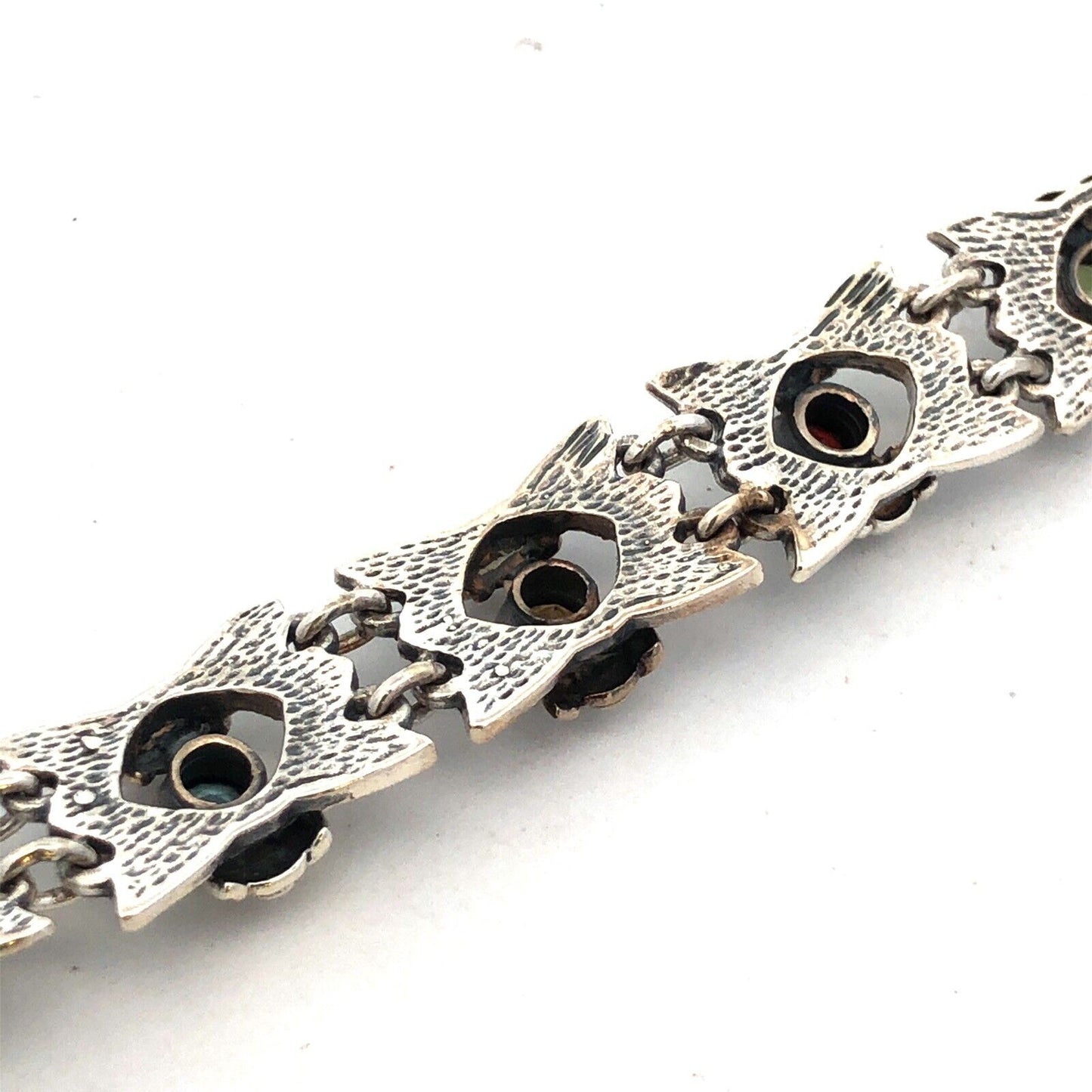 Designer 925 Sterling Silver Multigemstone Statement Tennis Bracelet