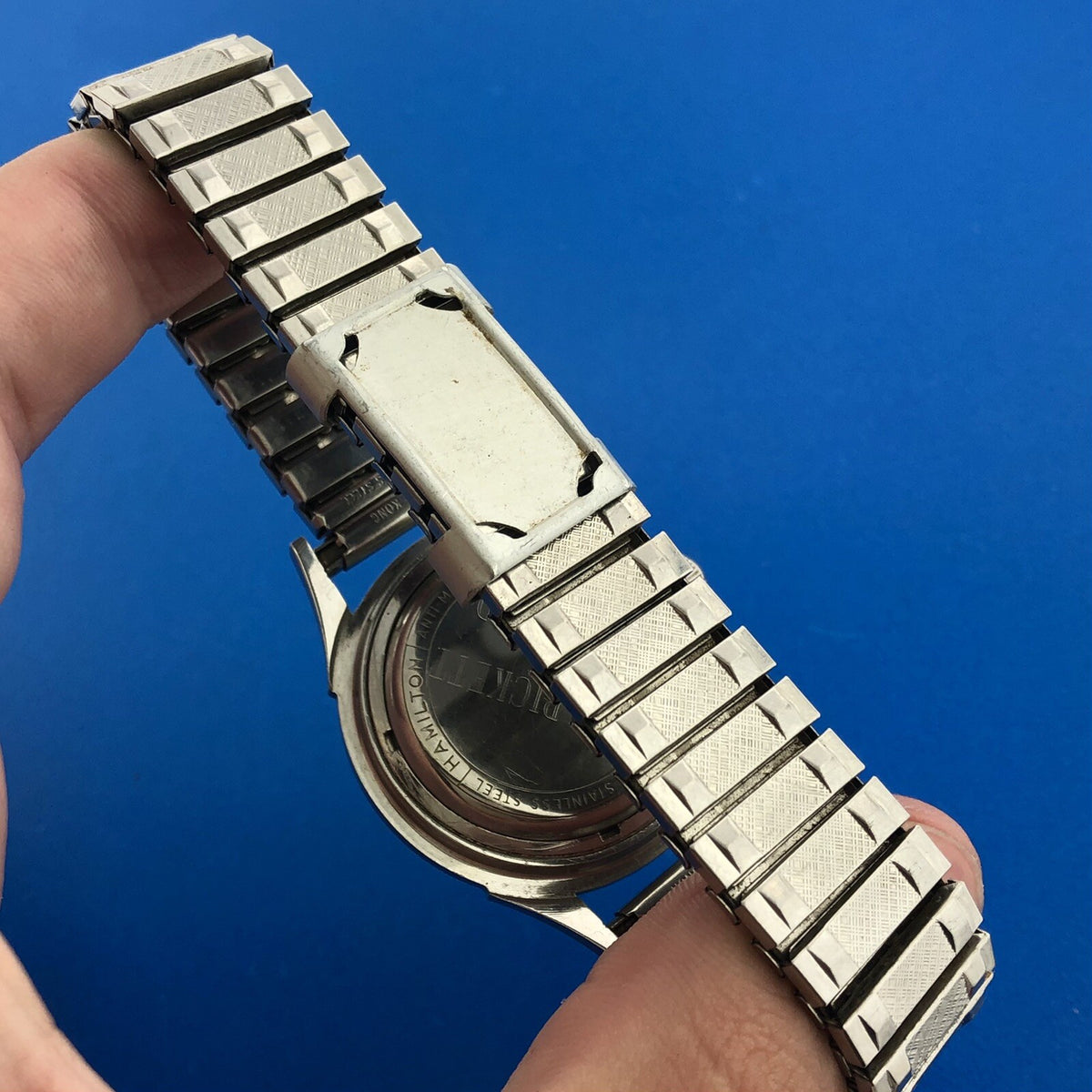 Mid Century Hamilton Automatic Mens Stainless Steel 17j Grade 661 Wrist Watch