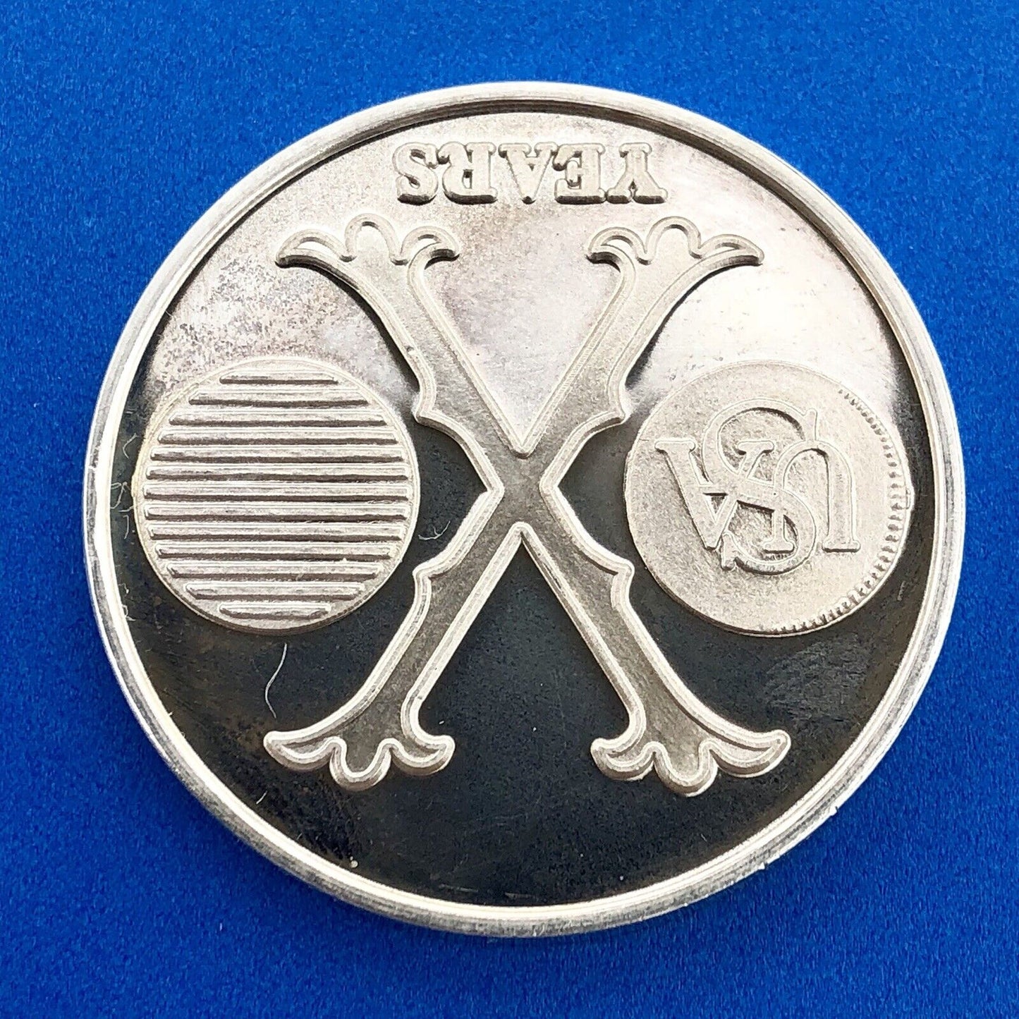 1973 Fairfield CA/Vallejo CA Coin Club 10 Year Anniv One Ounce .999 Silver Round