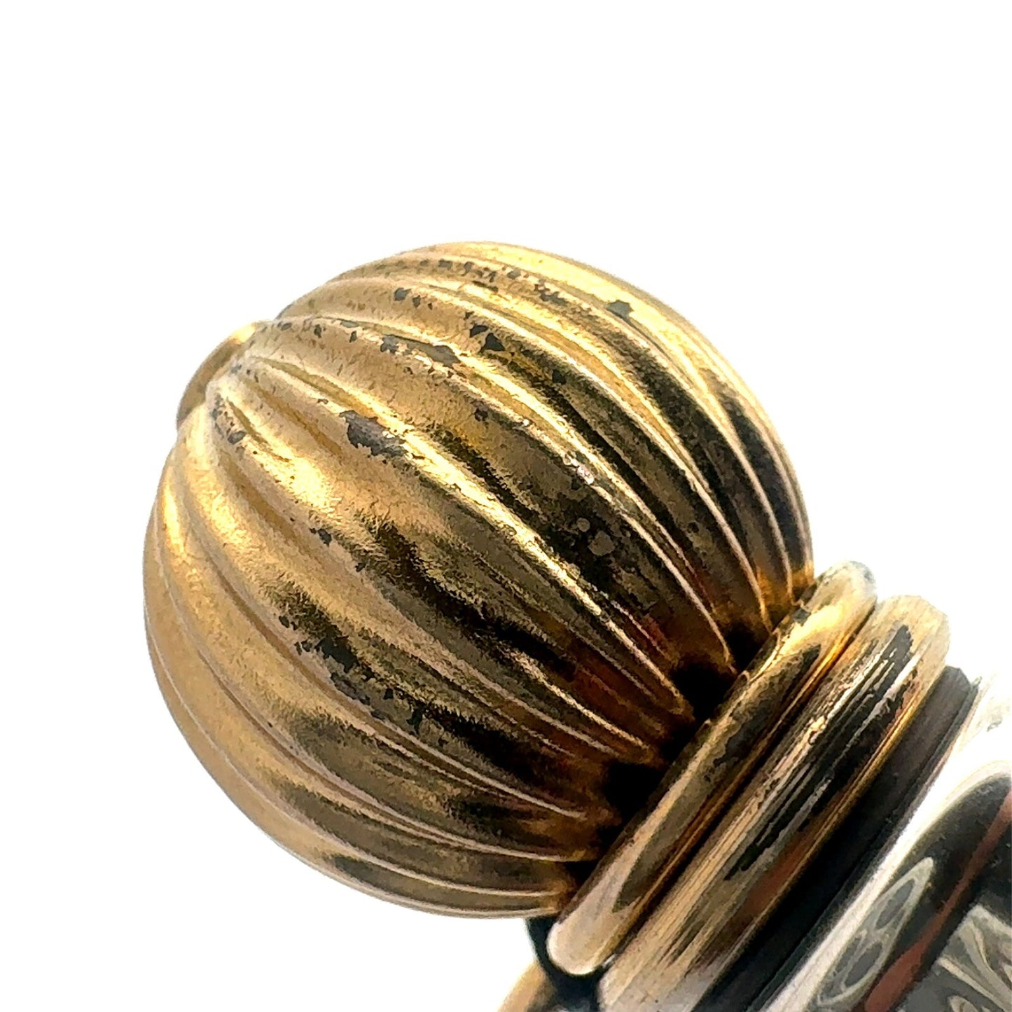 Vtg Towle Sterling Silver Gold Vermeil Tassel Perfume Oil Purse Vanity Bottle