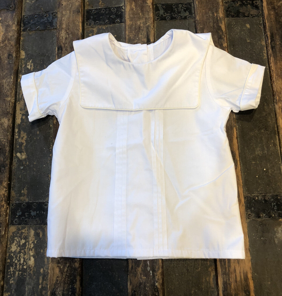 The Beaufort Bonnet Company White Poly Cotton Blend 2 Piece Unisex 3T Sailor Set