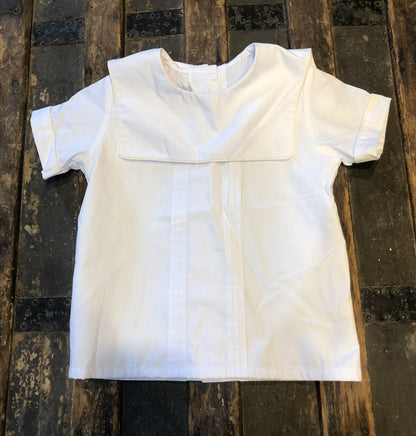 The Beaufort Bonnet Company White Poly Cotton Blend 2 Piece Unisex 3T Sailor Set