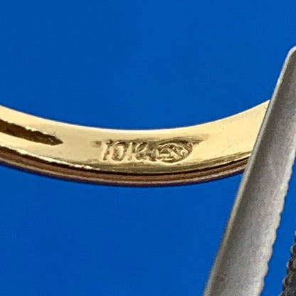 Designer 10K Yellow Gold Drusy Quartz Aquamarine CZ Statement Finger Ring