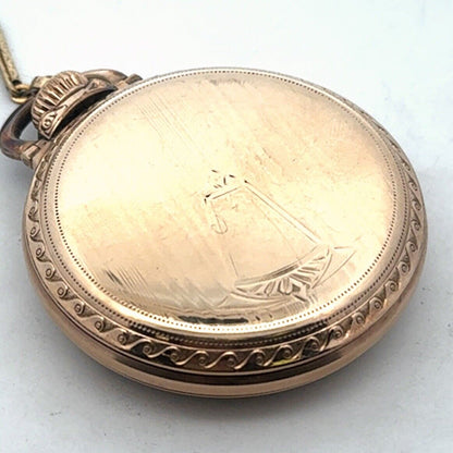 1925 Illinois Bunn Special Model 9 10K Gold Filled Railroad Pocket Watch w/Fob