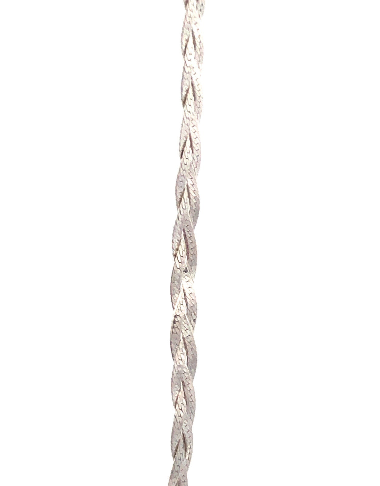 Designer 925 Sterling Silver Flat Herringbone Braided Chain Necklace