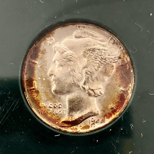 1944 P United States 90% Silver Mercury Dime Date Scarce Philadelphia Coin BU