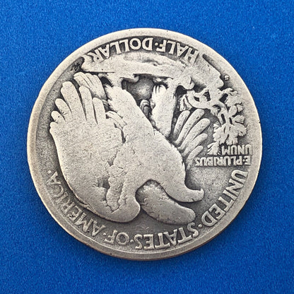 1917 S Reverse Silver Walking Liberty Half Dollar 50c Better Key San Fran Coin