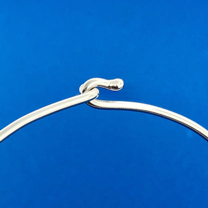 Designer Avery Sterling Silver 925 Polished Wire Bangle Bracelet