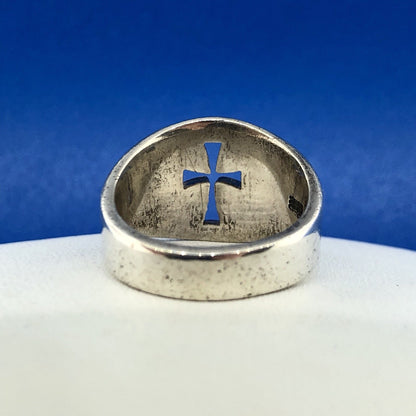 James Avery Sterling Silver 925 Wide Crosslet Designer Size 4.75 Cross Ring
