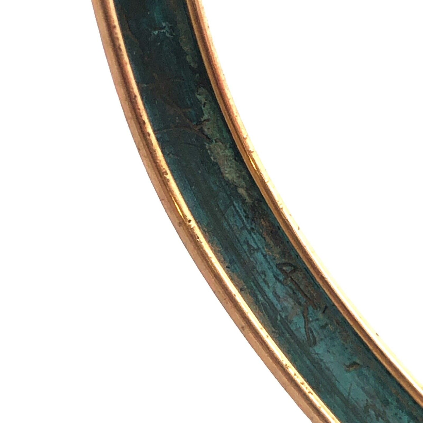 Antique Art Nouveau Brass Diamond Design Belt Buckle Bracelet