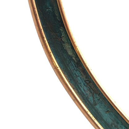 Antique Art Nouveau Brass Diamond Design Belt Buckle Bracelet