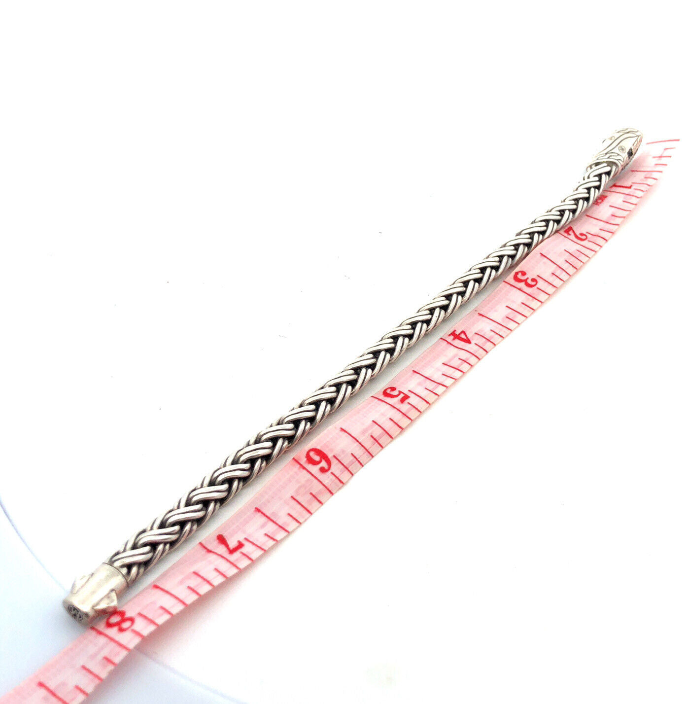 John Hardy 925 Sterling Silver Pave Black Diamond Icon Classic 6.5 mm Bracelet