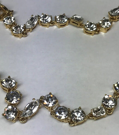 HSN Universal Studios Vault Collection Gold Tone Rhinestone Statement Necklace