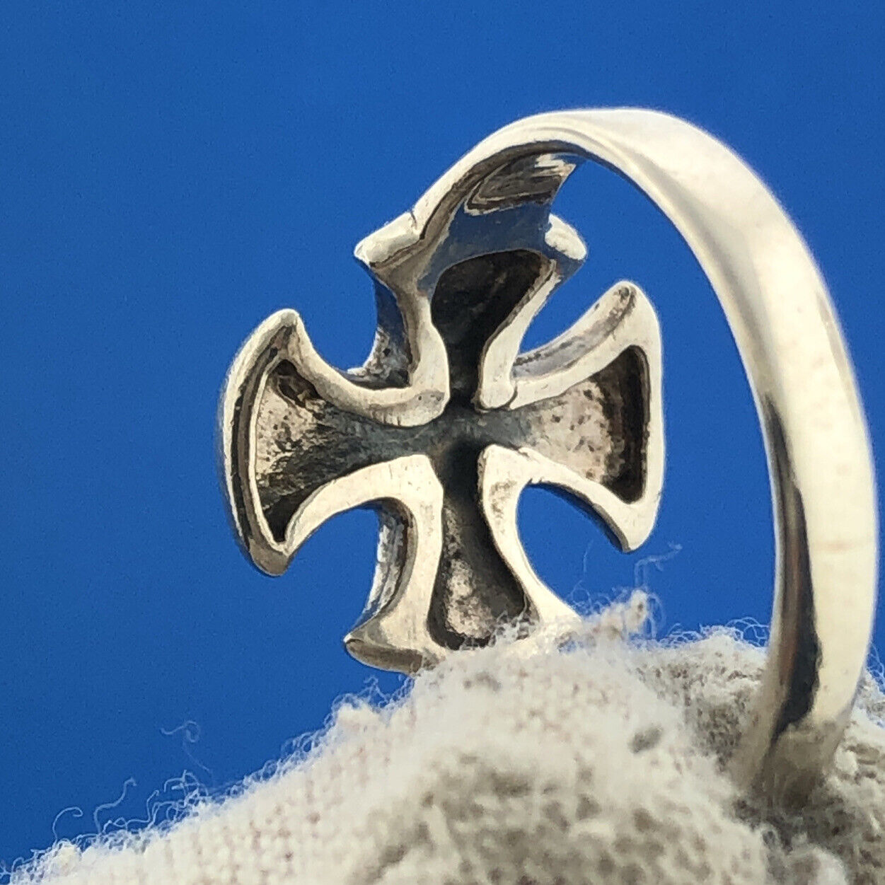 Designer VI Sterling Silver 925 Religious Christian Faith Cross Size 7 Ring