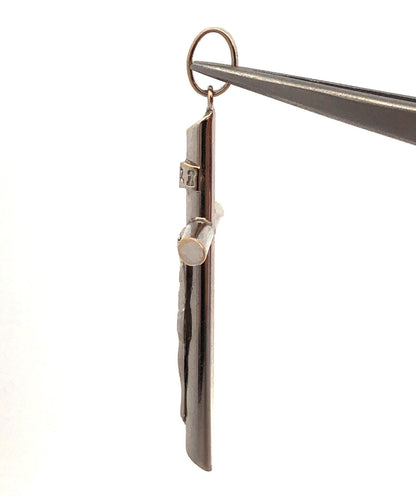 18K White Gold Polished Jesus Crucifix Religious Statement Cross Pendant