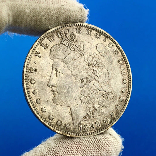 1888 O Morgan Silver Dollar $1 Better Rare Key New Orleans Mint Coin AU Details