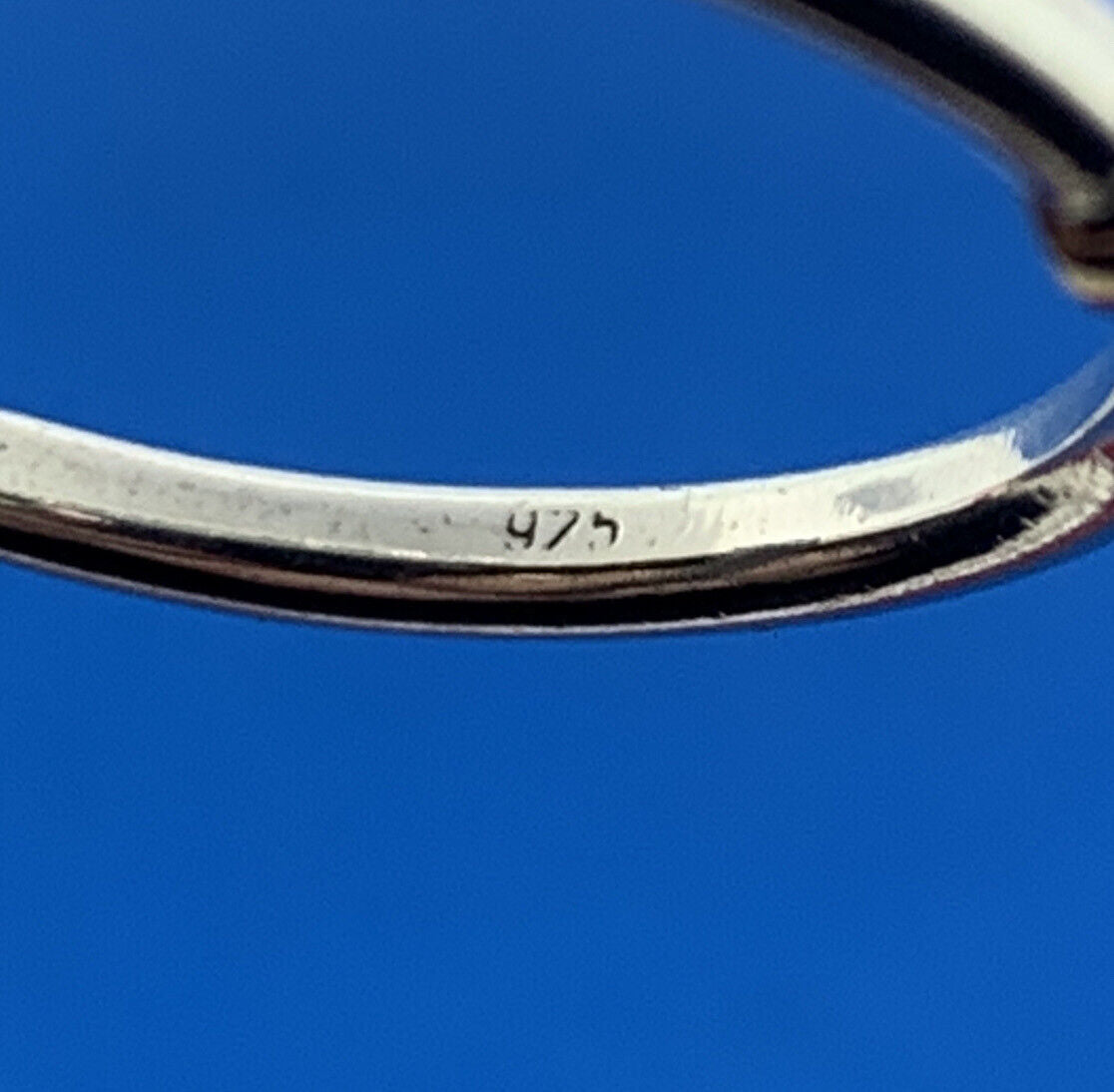 Sterling Silver 925 Diamond Solitaire Stackable Band Size 10.25 Ring