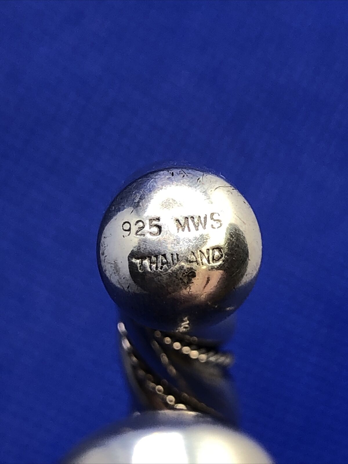 Designer MWS 925 Sterling Silver Twist Rope Design Open Cuff Bracelet