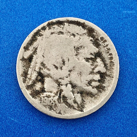 1918 S Indian Head Buffalo Nickel Better Key Scarce San Francisco Mint Coin