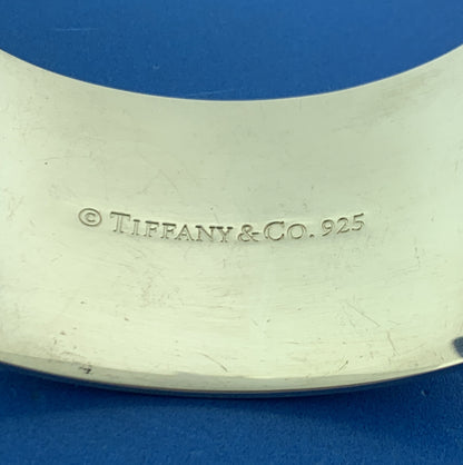 Tiffany & Co Sterling Silver Notes Collection Wide Script Cuff Bracelet