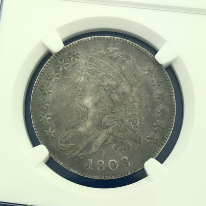 1808/7 Capped Bust Silver Half Dollar 50c Lettered Edge NGC VF30 O-101 Coin