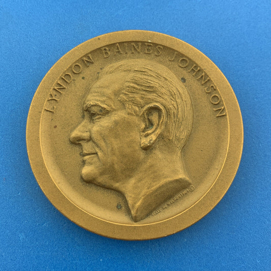 1965 Lyndon Baines Johnson US Treasury Medallic Art Co Bronze Inauguration Medal