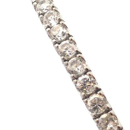 Designer 925 Sterling Silver Round Cubic Zirconia CZ Hinged Bangle Bracelet