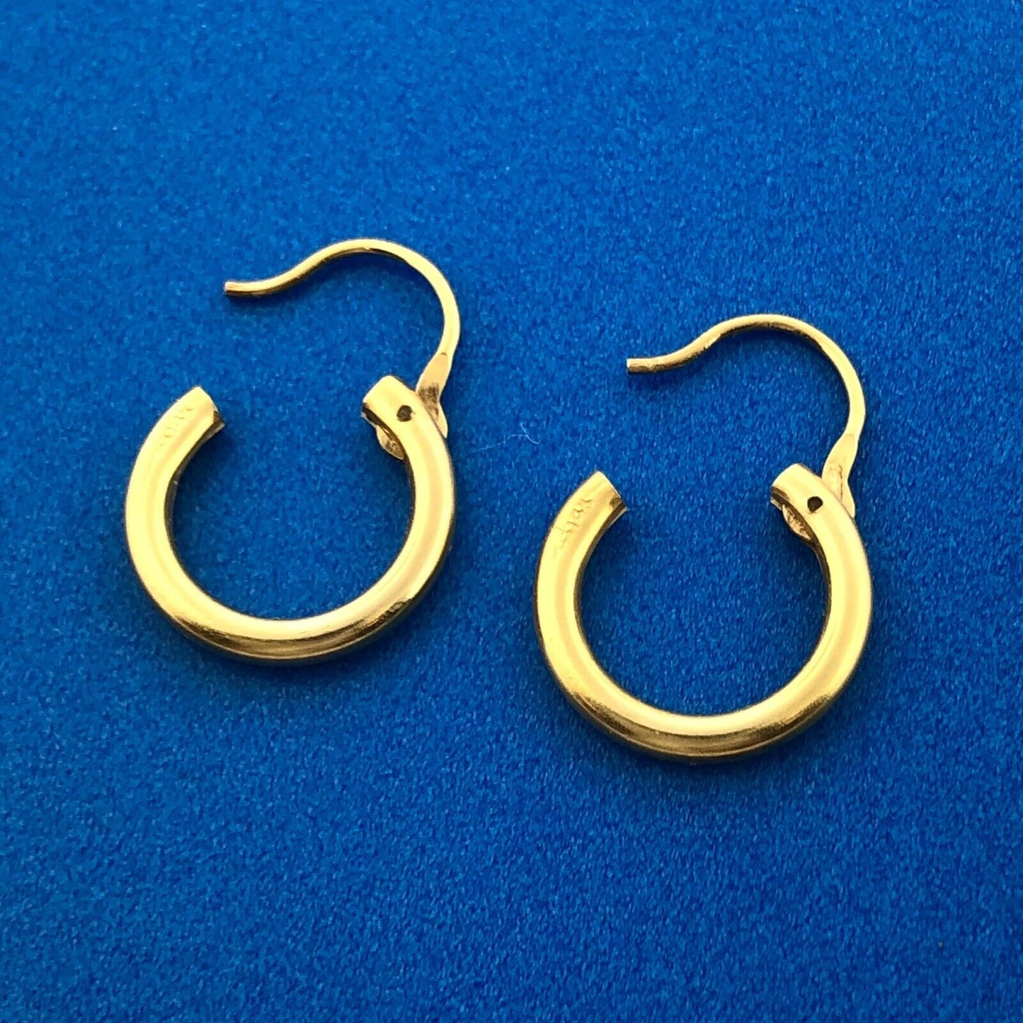 Designer 14K Yellow Gold Polished Huggie Huggy Hoop Earrings