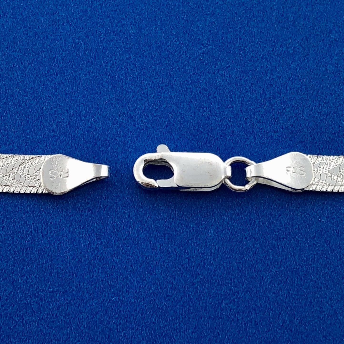 Vintage FAS Italy 925 Sterling Silver Polished Florentine Etched Chain Necklace