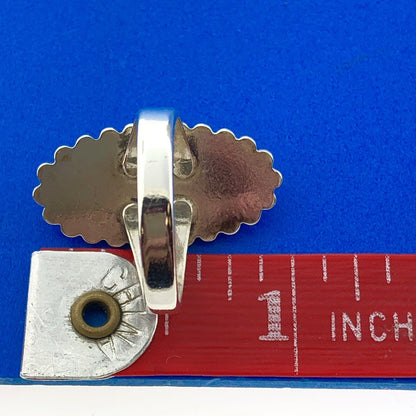 Vintage Bell Trading Post Native American 925 Sterling Silver Red Carnelian Ring