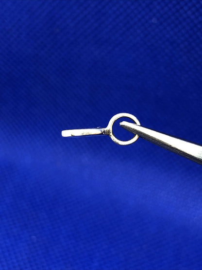 PST 925 Sterling Silver Initial Letter L Alphabet Small Round Pendant Charm