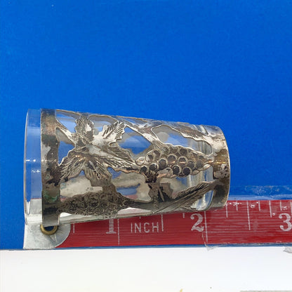 Vintage Taxco Mexico 925 Sterling Silver Apertif Shot Glass Set Of 6 W/Stirrers