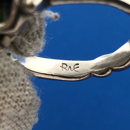 Designer Sterling Silver 925 Peridot August Anniversary Promise Ring