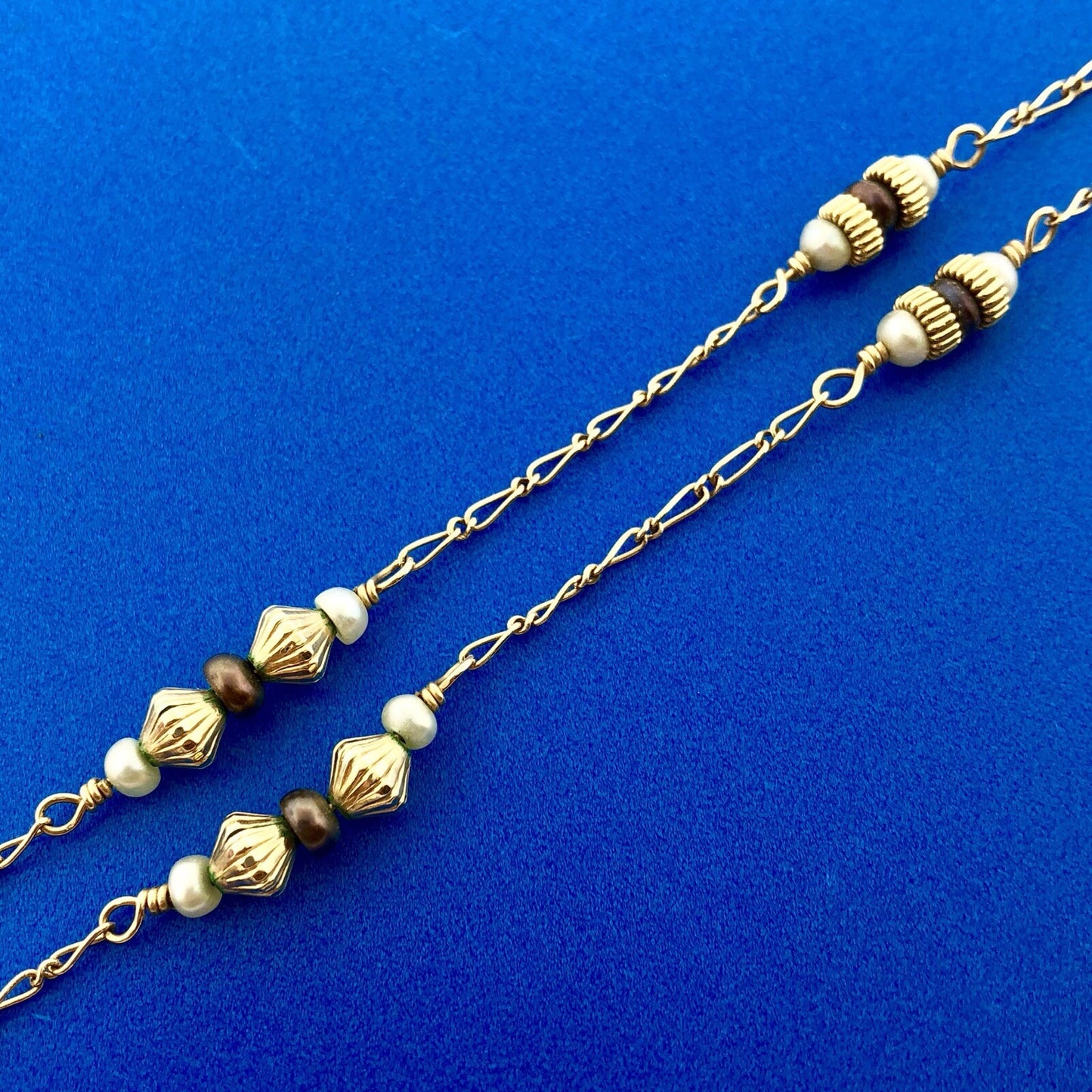 Mignon Faget 14K Yellow Gold Small Medallion Baroque Pearl Drop Toggle Necklace