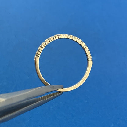 Designer 10K White Gold Diamond Wedding Anniversary Infinity Band Ring